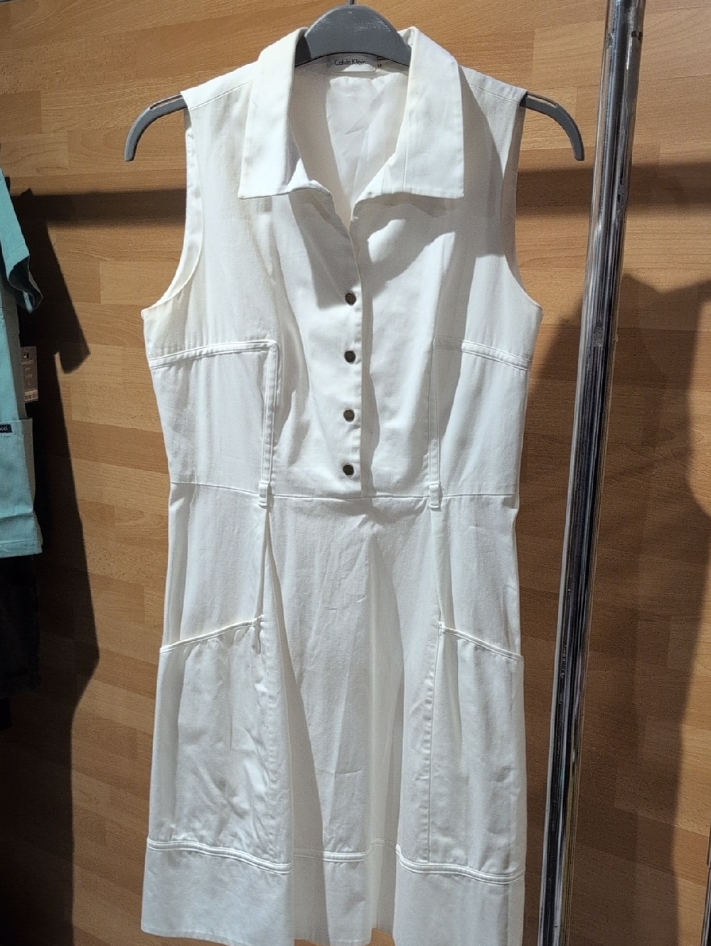 Calvin Klein White Lined Dress